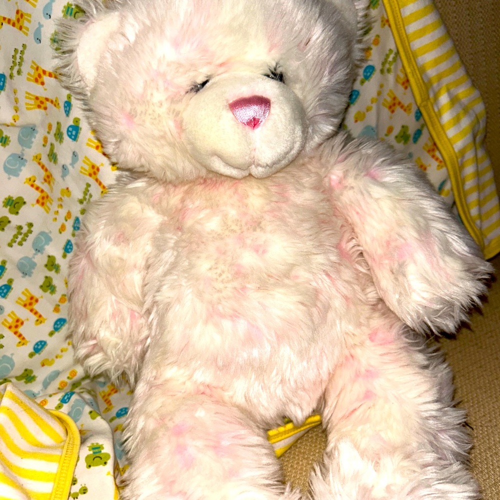 Pink and white Build a Bear. 16 inches tall